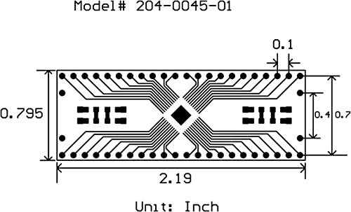 Schmartboard SchmartBoard|ez 0.5 מ מ גובה הצליל 44 Pin QFP/למארזים לטבול מתאם